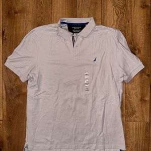 Nautica - XXL - Cream/Salty Grey polo shirt (Brand New with Tags)